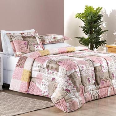 Imagem de Edredom Super King Florença 200 Fios - Estampa Rose - Jm Enxovais