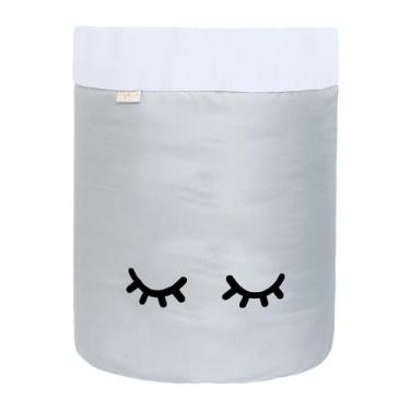 Imagem de Cesto Organizador Para Brinquedos  - Bebê & Enxoval, Cílios Cinza/Cru