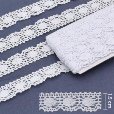 Imagem de Renda de Algodão ArtePunto RA041 Branca 1,5cm - 10 Metros - Arte Punto