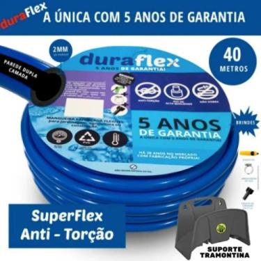 Imagem de Mangueira De Jardim Azul 40M + Suporte Tramontina - Duraflex