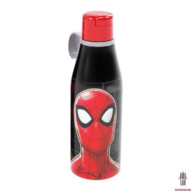 Imagem de Garrafa Homem-Aranha 530ml com Tampa Abre Fácil e Alça - PLASUTIL