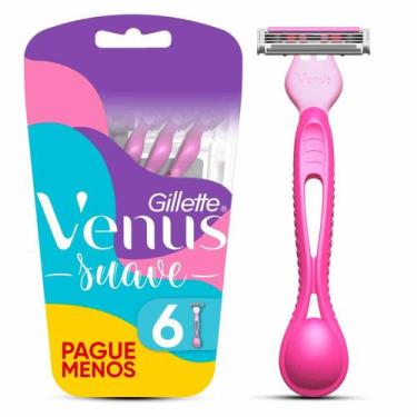 Imagem de Aparelho de Depilar Gillette Venus Suave Simply3 com 6 Unidades Leve M