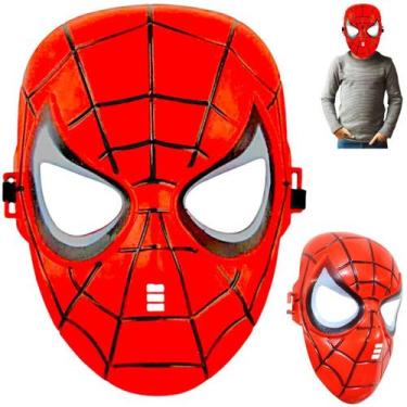 Imagem de Máscara Homem Aranha Fantasia de Carnaval Super Herói Plástico Infanti