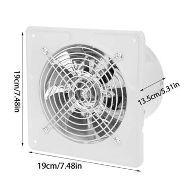 Imagem de Exaustor Montado na Parede Ventilação de Baixo Ruído 40 W para Ventilação de Ar de Garagem de Cozinha Doméstica (Bege)