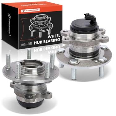 Imagem de A-Premium 2 rolamentos de roda dianteira e conjunto de cubo com ABS e 5 terminais compatíveis com Hyundai Genesis Coupe 2010-2016