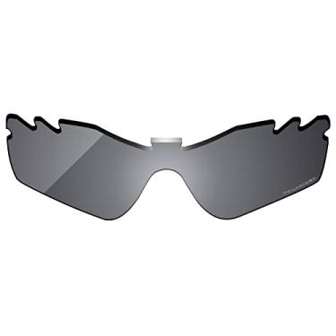 Imagem de Lentes de substituição OOWLIT compatíveis com óculos de sol Oakley Radar Path Ventilado, Dark Chrome Polycarbonate Combine8™ Polarized, One Size