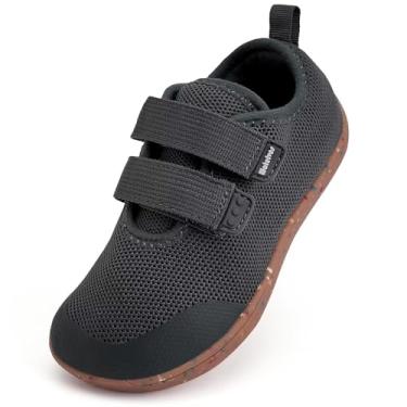 Imagem de WateLves Tênis infantil para crianças pequenas, largo, descalço, para meninos e meninas, minimalista, respirável, leve, para caminhada, ajuste natural, sola sem queda, Bn435/Cinza escuro, 15