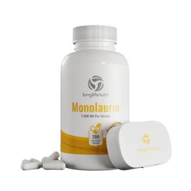 Imagem de Suplemento LongLifeNutri Monolaurina 1500 mg 200 cápsulas