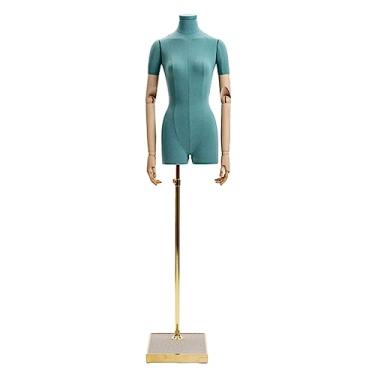 Imagem de Multiuso Manequim feminino manequim colorido torso vestido de noiva manequim com suporte de metal para exibição de roupas de bancada manequim Janela