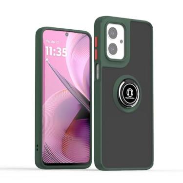 Imagem de GR Global Revolution, Capa Capinha Anel Translucida Para Motorola Moto G55 Cor:Verde-escuro