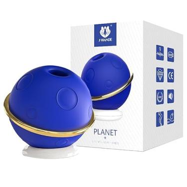 Imagem de Planet S-Hande Estimulador e Sugador de Clitóris Planetinha 6,6cm x 5,8cm 9 Intensidades Recarregável Azul