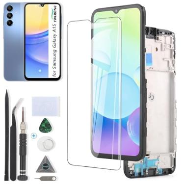 Imagem de YWLRONG LCD para Samsung Galaxy A15 5G Display LCD Touch Screen Digitalizador Assembléia para Samsung A15 A155F A156U Substituição com Kit (Preto)