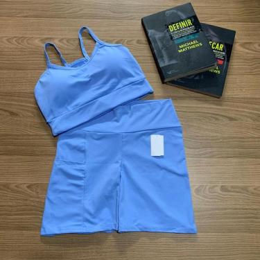 Imagem de Conjunto inathan short com bolso - Sem marca, Azul bebe, Unico do 36 a