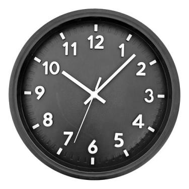 Imagem de Relógio De Parede Decorativo 30cm Analógico Redondo Moderno Decoração 