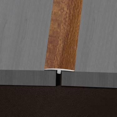 Imagem de T Redutor de piso de transição de moldagem, pvc tira de divisor plano autônomo, tira de acabamento de bordas para unir lacunas de laminadas de carpete, mogno