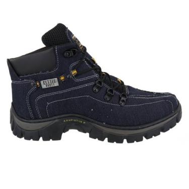 Imagem de Bota Masculina Lona Azul Jeans Tenis Adventure Coturno - Ketter Boots,