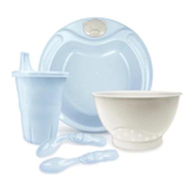Imagem de Kit Alimentação Infantil c/05 Peças Cajovil Azul