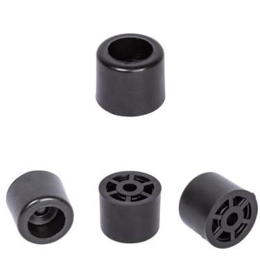 Imagem de Kit 48 Batente 3/4'' 19mm Pvc Preto Pé Sofá Batedor Porta - EMPÓRIO AC
