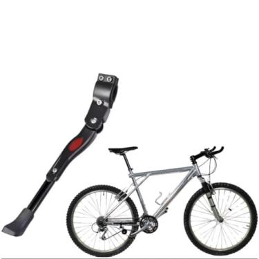 Imagem de Descanso Lateral para Bicicleta em Alumínio, Ajustável 33,5cm, Antiderrapante, Preto