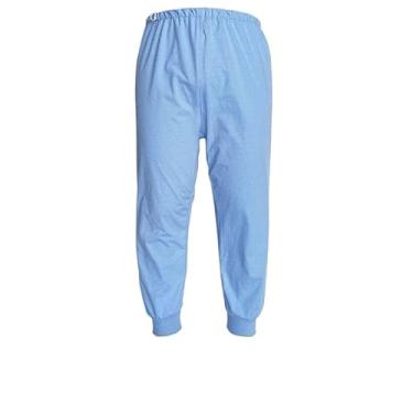 Imagem de Calças de fraldas impermeáveis para idosos, calças compridas à prova de vazamento, algodão lavável, almofadas de urina para adultos, paralisadas, acamadas, homens e mulheres (azul celeste, grande)