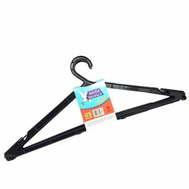 Imagem de Kit Com 10 Cabides Plástico Aguia Branca Grandes Resistentes