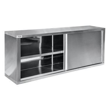 Imagem de Armário Aéreo Atual Inox AA-304 em Aço Inox 304 1 Metro