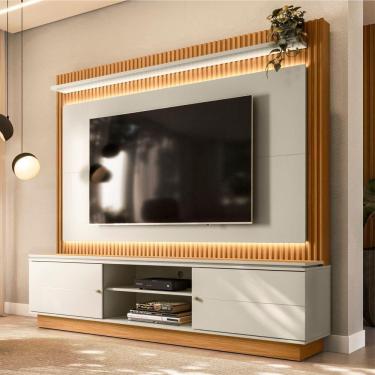 Imagem de Home Para Tv Ate 75 Polegadas Com Led Bruce Nature Off-white