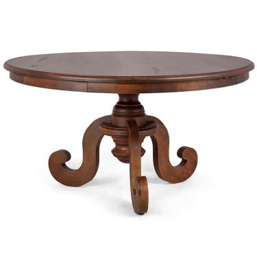 Imagem de Mesa Redonda Sala de Jantar 6 Lugares 140cm Pé Torneado