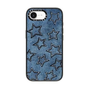 Imagem de CASETiFY Capa Impact para iPhone 16e [proteção contra quedas de grau militar de 2,5 m 4X/compatível com Magsafe] - Star Denim - Preto transparente