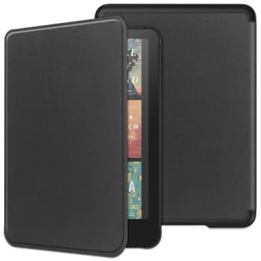 Imagem de Kepuch Custer Capas para Kindle Paperwhite 12th 2024, Paperwhite Signature Edition 12th, Colorsoft Signature Edition 1st,Couro-PU Bolsas Estojos - Preto