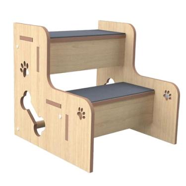 Imagem de WeiLaiKeQi Pasta de gatos de escadas de madeira de madeira, suprimentos para animais de estimação, não deslizamento macio para rampa de gato de cama alta para,