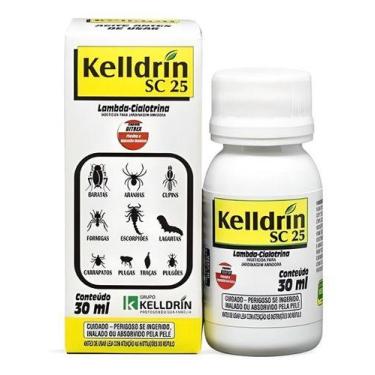 Imagem de Inseticida Barata Escorpião Aranhas Traças Pulgas Kelldrin Sc 25 30ml