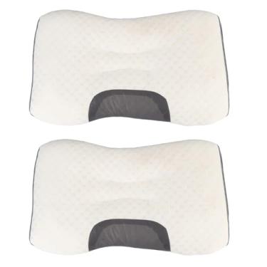 Imagem de Travesseiro de Cama, Travesseiro de Alívio da Pressão No Colo do Pescoço Cervical Travesseiro Ergonômico Com Design Respirável para Suporte de Contorno para Dormir (2pcs)