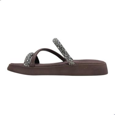 Imagem de Tamanco Feminino Moleca 5469.121 Marrom Cristal