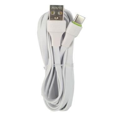 Imagem de Cabo Carregador Rápido Tipo-C USB 2 Metro Kaidi KD-331C