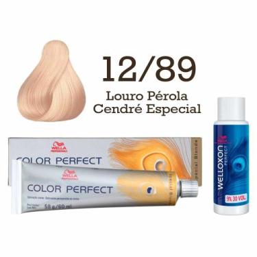 Imagem de Coloração Color Perfect + Emulsão Oxi  Wella Professionals, 12/89 Lour