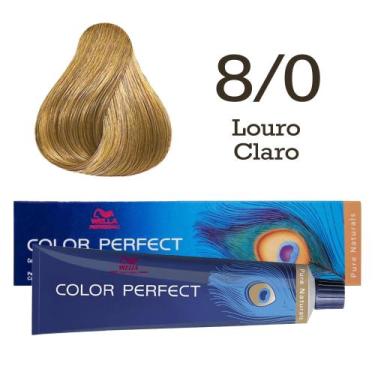 Imagem de Coloração 8/0 Louro Claro Color Perfect  Wella Professionals