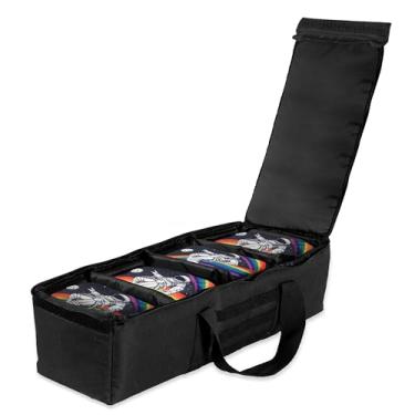 Imagem de Play Platoon Cornhole Bag Carrying Bag, with 4 Separation Pouches, & Carry Handle for Transporting Corn Hole Bean Bags, Duffel Design, up to 24 Bag Capacity, Durable Cornhole Bag Case, Black