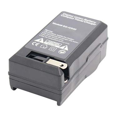 Imagem de Amsahr C-GEGB40 Mini carregador de viagem de substituição digital para GE GB-40, KC-ICCN, GE E1030, GE E1035 com bolsa para acessórios de lente (cinza)