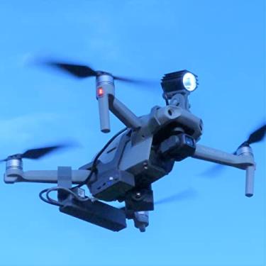 Imagem de Dispositivo profissional de lançamento e Drop Plus com luz LED de pesquisa para DJI Mavic Air 2, para pesca em drone, liberação de isca, pesquisa e resgate, entrega de carga útil, atividades divertidas