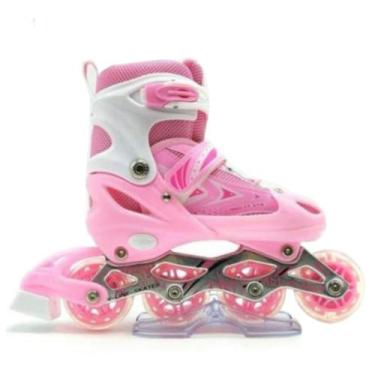 Imagem de Patins Inline Infantil De 4 Rodas Roxo Menina Patins Roller Profission