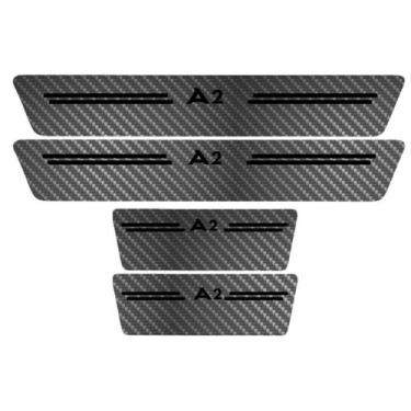 Imagem de Kit Soleira Protetora Porta Premium Black Carbono - A2 - Jhow Adesivos