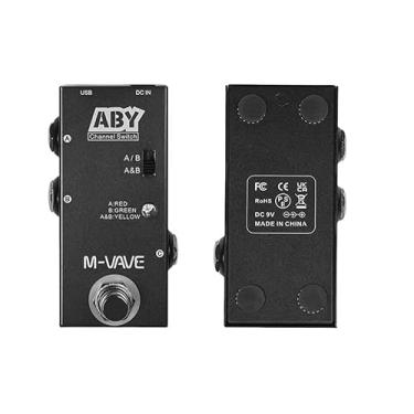 Imagem de M-VAVE ABY Pedal Seletor de Canais para Guitarra/Baixo: True Bypass, Chave AB Dupla Direção, Metal Durável, Sem Necessidade de Alimentação, Compacto para Pedalboards Profissionais