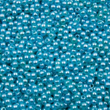 Imagem de PÉROLA DE ABS LISA Nº 03 20G PEROLA 3MM - LADEIRA BIJUTERIAS, Azul tur