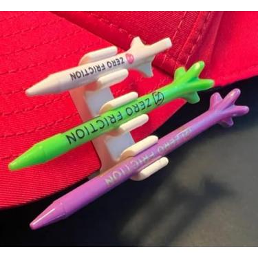 Imagem de Takteq Suporte de camiseta de golfe com clipe de chapéu - Serve para aba e viseira - Armazena 3 camisetas de golfe para acesso rápido - (pacote com 2)