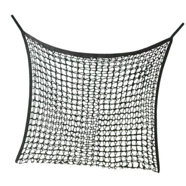 Imagem de simhoa Rede de feno de alimentação lenta para alimentação durante todo o dia, 80 cm x 90 cm, alimentador de feno portátil com economia de espaço, suprimentos