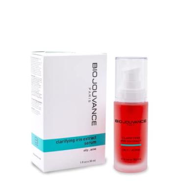 Imagem de BIO JOUVANCE PARIS - Soro De Extrato Íris Clareador 1Oz / 30Ml Para Pele Normal/Oleosa/Com Tendência A Acne, À Base Água, Regime Tratamento Diário Cuidados Com Facial,