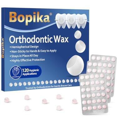 Imagem de bopika Cera Ortodôntica Para Aparelho Ortodôntico Dots 120 Embaladas Individualmente, Sabor Morango, Conforto E Proteção Dental