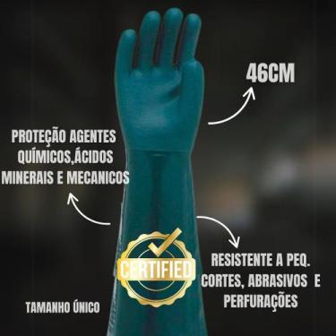 Imagem de 3 Pares Luva 46cm pvc Luva Comprida Borracha Impermeável A Epi Importa