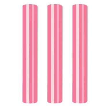 Imagem de Venitor Vinil De Transferência Térmica 3D Rosa Venitor, Htv 12" X 10", 3 Folhas, Inflável Para Passar A Ferro Camisetas Cricut, Bolsas, Travesseiros, Tecido Têxtil (Rosa)